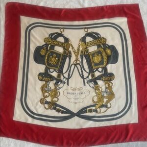 Elegant Red and Gold Designer Scarf